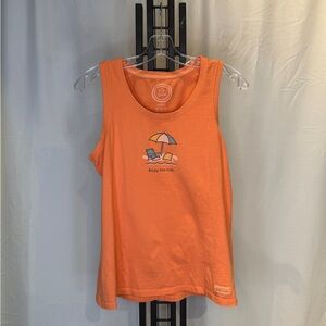Life Is Good Vibrant Orange Tank Top